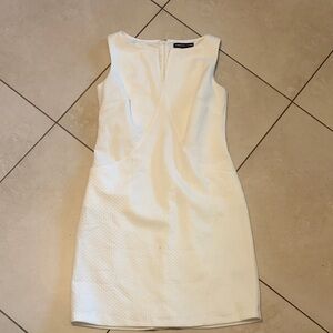 American Living Textured Cream Sleeveless Mini Dress